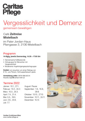 Caritas Pflege: "Vergesslichkeit und Demenz" Café Zeitreise
