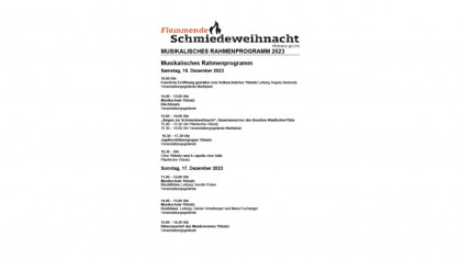 Musikalisches Rahmenprogramm_Schmiedeweihnacht23