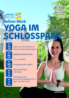 Before-Work Yoga im Schlosspark